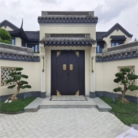 别墅装修复古门-邻居们夸爆，门面一下子大不同！【冠墅阳光】