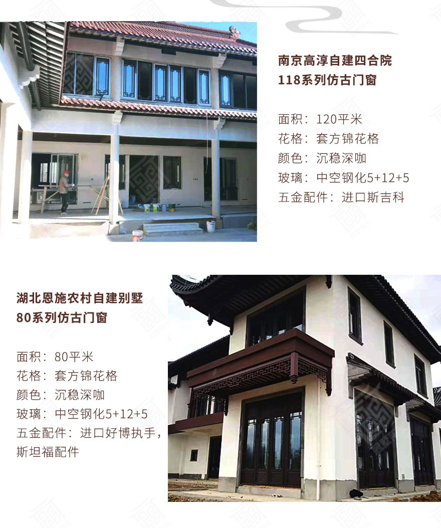 断桥铝合金中式门窗案例