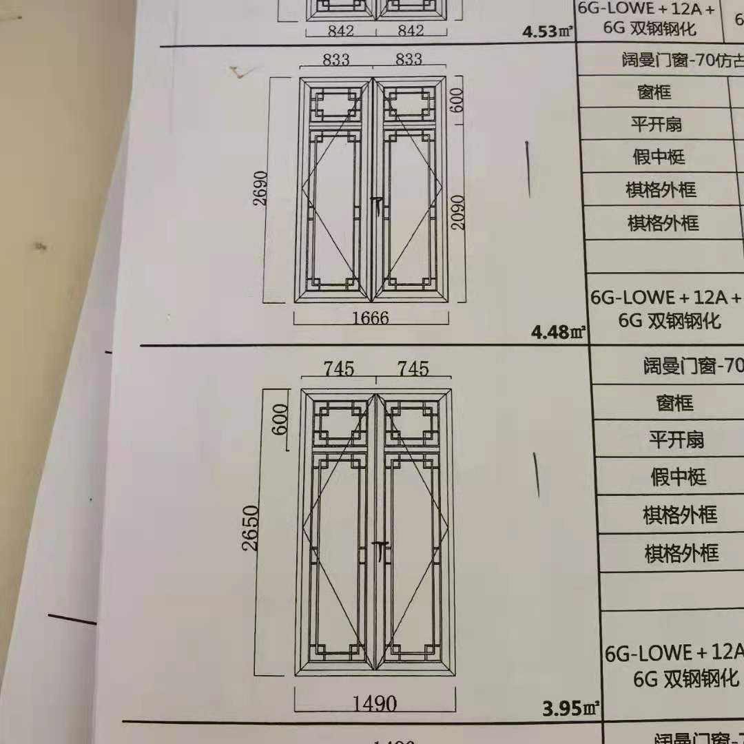 铝合金中式门窗样式