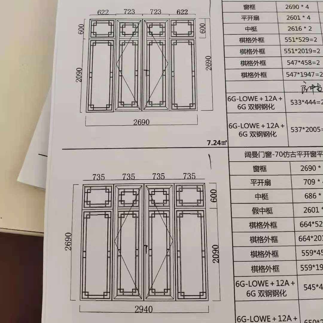 铝合金中式门窗样式