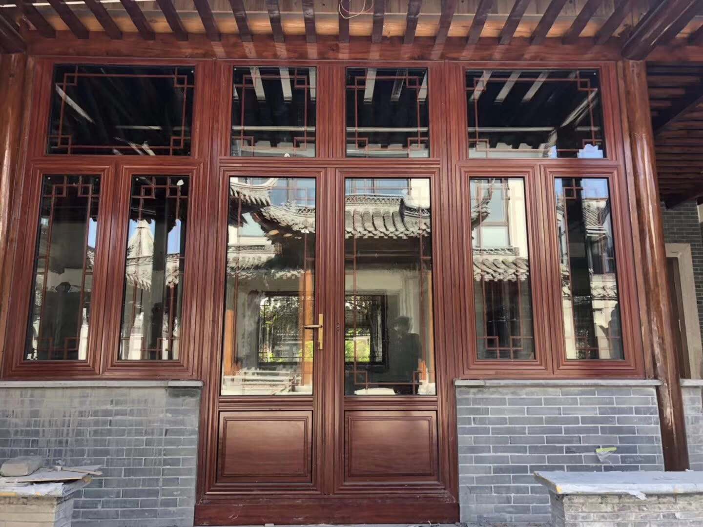 仿古花格中式门窗