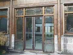 仿古建筑工程门窗用铝合金中式门窗贵不贵「冠