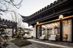 中式家庭艺术门窗，铝花格门窗定制「冠墅阳光